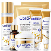 Collagen Skin Care Set, 6Pcs Face Care Sets for Older Women, Firming Skin