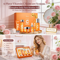 6-Piece Hydrating Vitamin C Skincare Set with Niacinamide